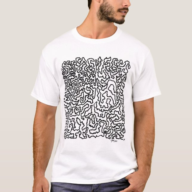 Man fodrar konst t-shirt (Framsida)