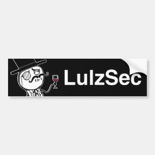 Man för Monocle för LulzSec bildekalsvart Bildekal