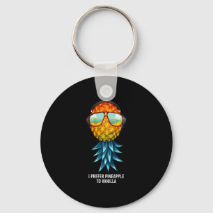 Män föredrar ananas framför vanilj upp och ner nyckelring