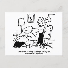 Man försöker till Behålla i Shape. Funny Vykort