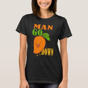 Man går ner i Mango Fruit Milit Say T Shirt