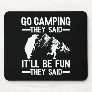 Män går på camping de sa att det kommer att bli ku musmatta