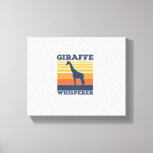 Man Giraffviskaren Retro Afrikanskt Djur Vintage Canvastryck