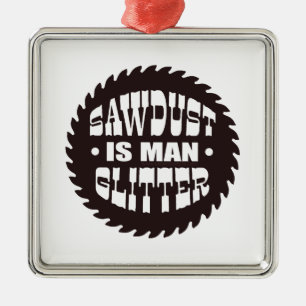 Man Glitter Julgransprydnad Metall