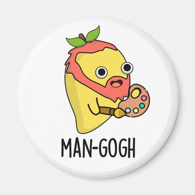 Man-gogh Funny Artist Mango Pun Magnet (Framsidan)