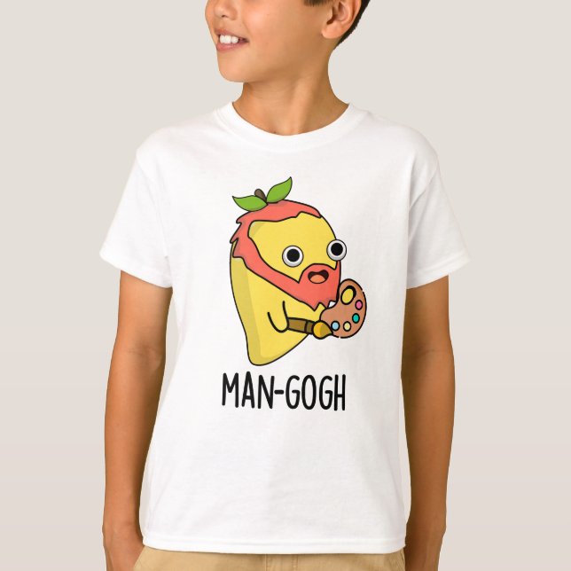 Man-gogh Funny Artist Mango Pun T Shirt (Framsida)