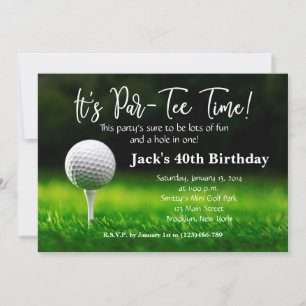 Man Golf Birthday-inbjudan Inbjudningar