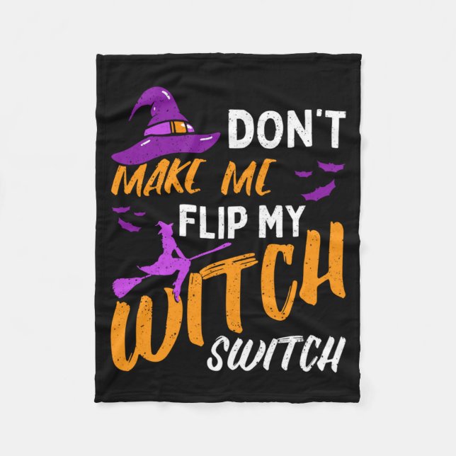 Män gör mig inte förbannad häxa Halloween Fleecefilt (Framsidan)