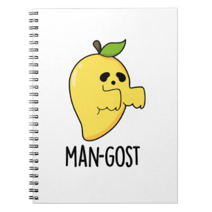 Man-gost Funny Halloween Mango Ghost Pun Anteckningsbok