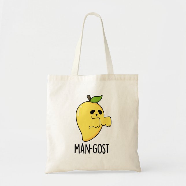 Man-gost Funny Halloween Mango Ghost Pun Tygkasse (Framsidan)