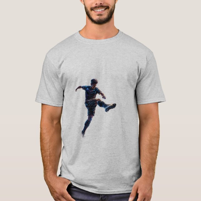 man grå färg t-shirt spelare design (Framsida)