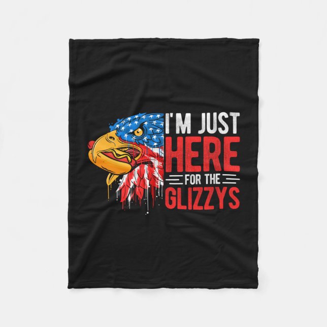 Män här för glizzys örn glizzy tank topp fleecefilt (Framsidan)
