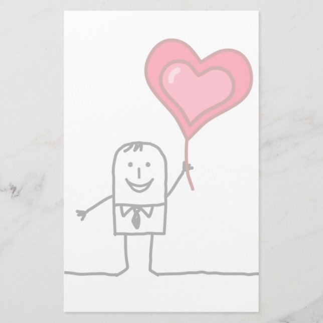 Man & hjärta brevpapper (Framsida)