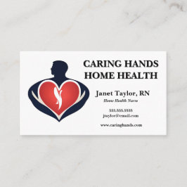 Man Holding Heart Home Health Nurse Visitkort