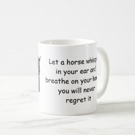 Man Holding Horse Light Coffee Mugg