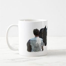 Man Holding Horse Light Coffee Mugg