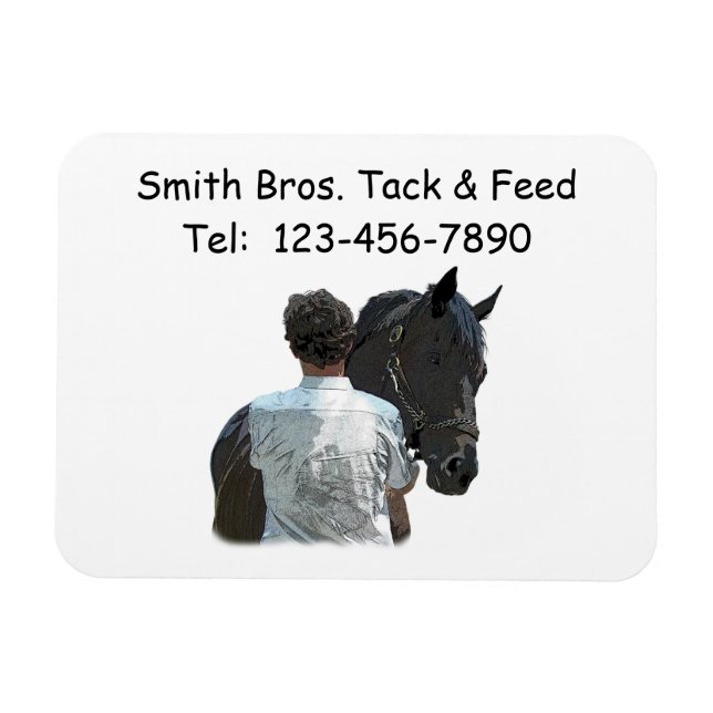 Man Holding Horse Light Flexible Magnet (Horisontell)