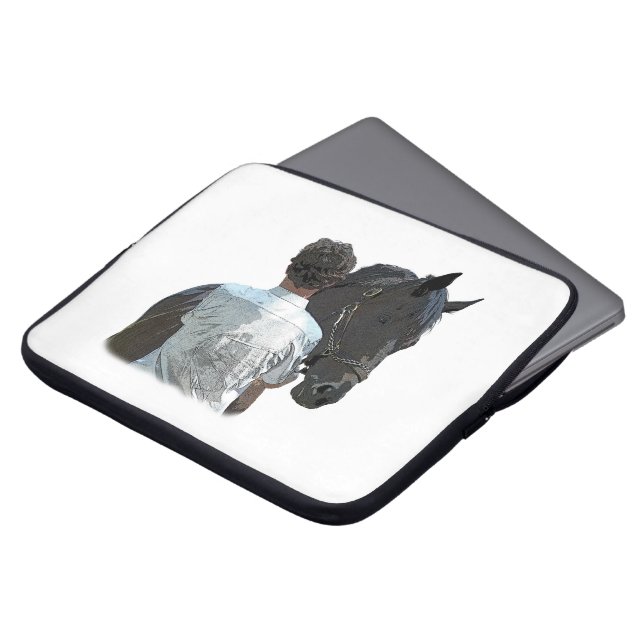 Man Holding Horse Light Laptop sleeve (Framsida topp)