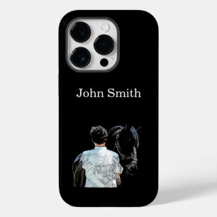 Man Holding Horse Mörk Cell Phone Case