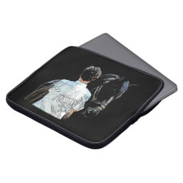 Man Holding Horse Mörk Laptop sleeve