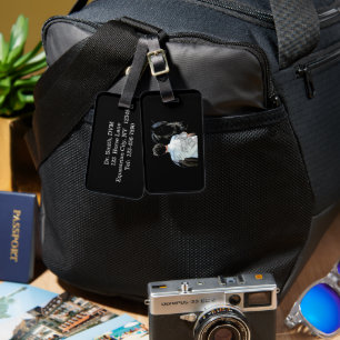 Man Holding Horse Mörk Luggage Tag Bagagebricka