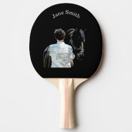 Man Holding Horse Mörk Ping Pong Paddle Pingisracket