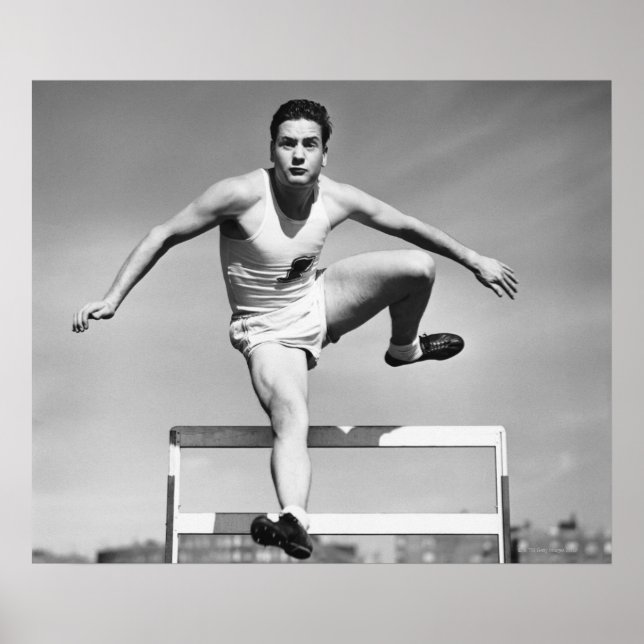 Man Hurdling Poster (Framsidan)