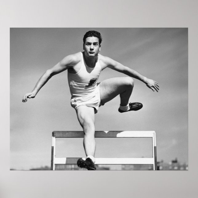 Man Hurdling Poster (Framsidan)