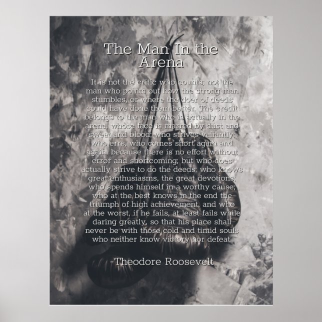 Man i Arena av Theodore Roosevelt Poster (Framsidan)