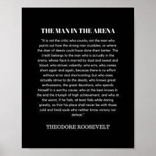 Man i Arena Theodore Roosevelt Poster