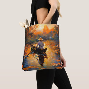 Man i Boat Impressionism Tygkasse