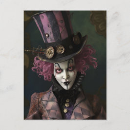 Man i en tophat vykort