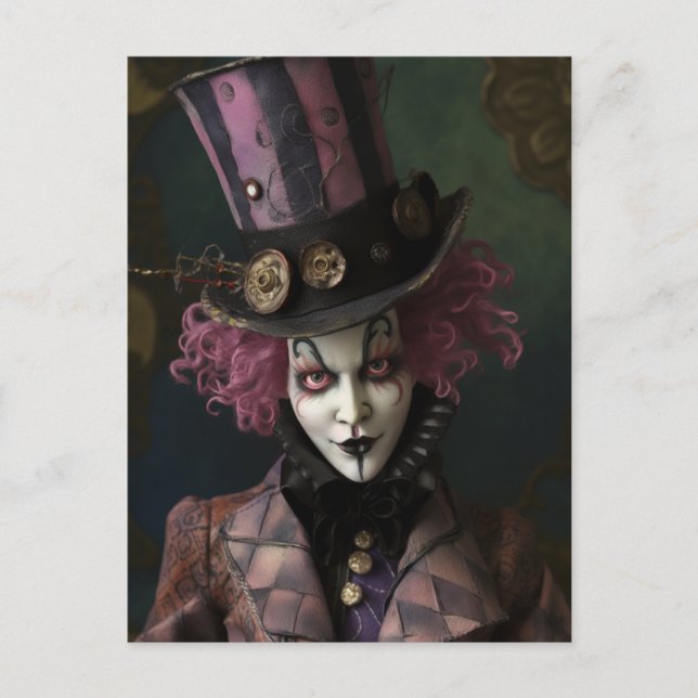 Man i en tophat vykort (Framsida)