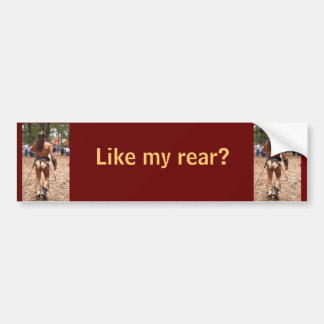 Man i fransyskatrasanågot liknande min baksida bildekal