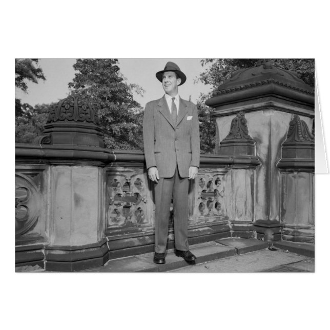 Man i Hat Hälsningskort (Framsidan Horizontal)