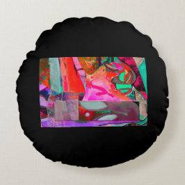 Man i Hat Round Pillow Rund Kudde