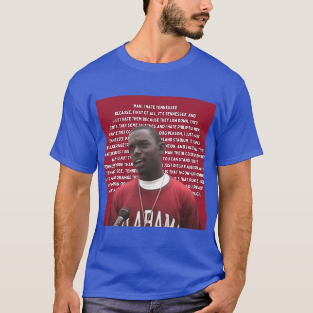 MAN I HATE TENNESSEE present T Shirt (Framsida)