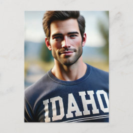 Man i Idaho-skjortan Vykort