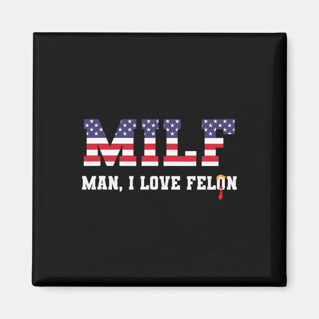 Man I Kärlek Felon Funny Trump 2024 Magnet (Framsidan)