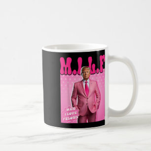 Man I Kärlek Felons Funny Rosa Trump 2024 För pres Kaffemugg