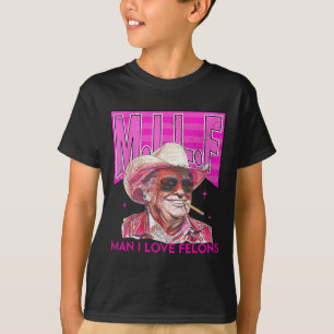 Man I Kärlek Felons Funny Rosa Trump 2024 För pres T Shirt