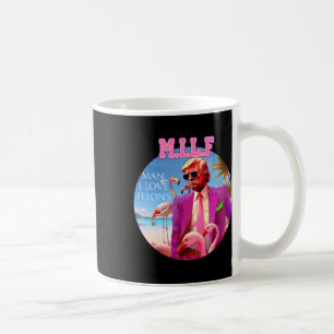 Man I Kärlek Felons Funny Trump Flamingo Rosa 2024 Kaffemugg