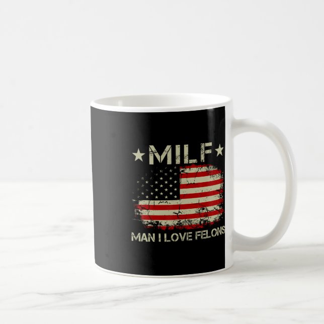Man I Kärlek Felons Funny Trump Sarcastic Påståend Kaffemugg (Höger)