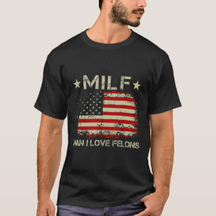 Man I Kärlek Felons Funny Trump Sarcastic Påståend T Shirt