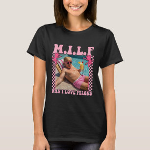 Man I Kärlek Felons Trump Shirt Funny Trump 2024 T