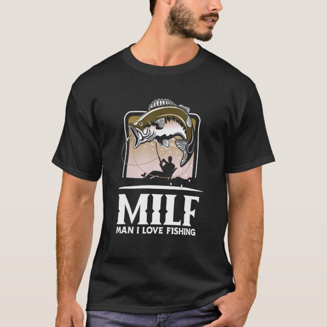Man I Kärlek Fiske Fiskare Fisher Fishing T Shirt (Framsida)
