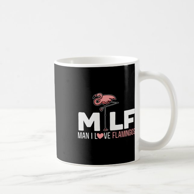 Man I Kärlek Flamingos Bird Älskare Summer Flaming Kaffemugg (Höger)