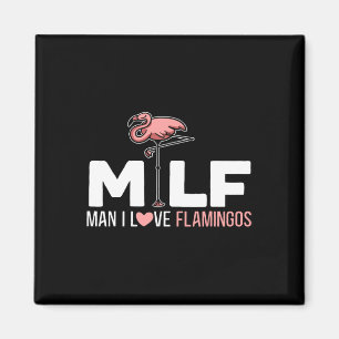 Man I Kärlek Flamingos Bird Älskare Summer Flaming Magnet
