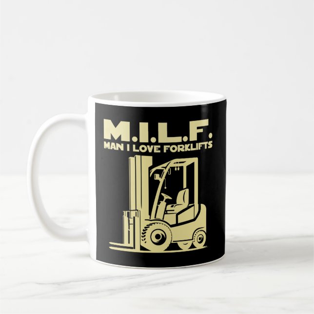 Man I Kärlek Forklifts Kaffemugg (Vänster)