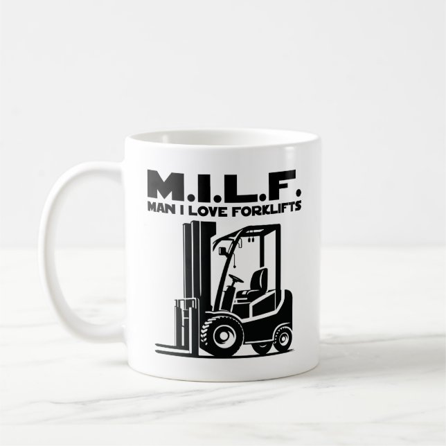 Man I Kärlek Forklifts Kaffemugg (Vänster)